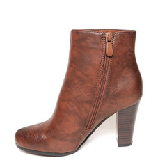 Women's demi-season shoes leather isolated on white background