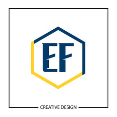 Initial Letter EF Logo Template Design Vector Illustration