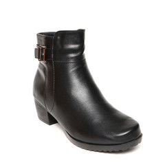 Women's demi-season shoes leather isolated on white background