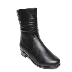 Women's demi-season shoes leather isolated on white background