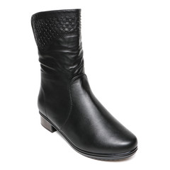 Women's demi-season shoes leather isolated on white background