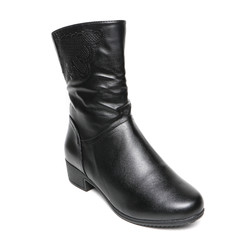 Women's demi-season shoes leather isolated on white background