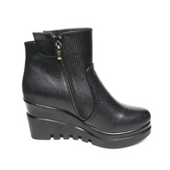 Women's demi-season shoes leather isolated on white background