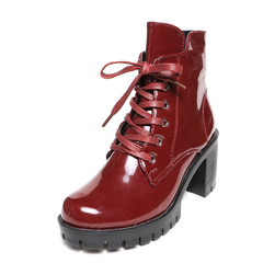 Women's demi-season shoes leather isolated on white background