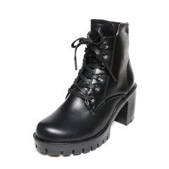 Women's demi-season shoes leather isolated on white background