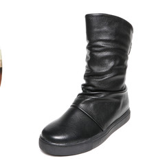 Women's demi-season shoes leather isolated on white background