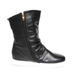 Women's demi-season shoes leather isolated on white background