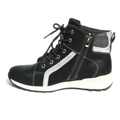 Women's demi-season shoes leather isolated on white background