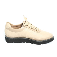 Women's demi-season shoes leather isolated on white background