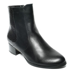 Women's demi-season shoes leather isolated on white background