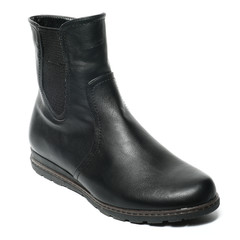 Women's demi-season shoes leather isolated on white background