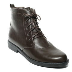 Women's demi-season shoes leather isolated on white background