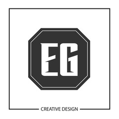 Initial Letter EG Logo Template Design Vector Illustration