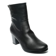 Women's demi-season shoes leather isolated on white background