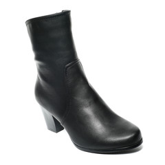 Women's demi-season shoes leather isolated on white background