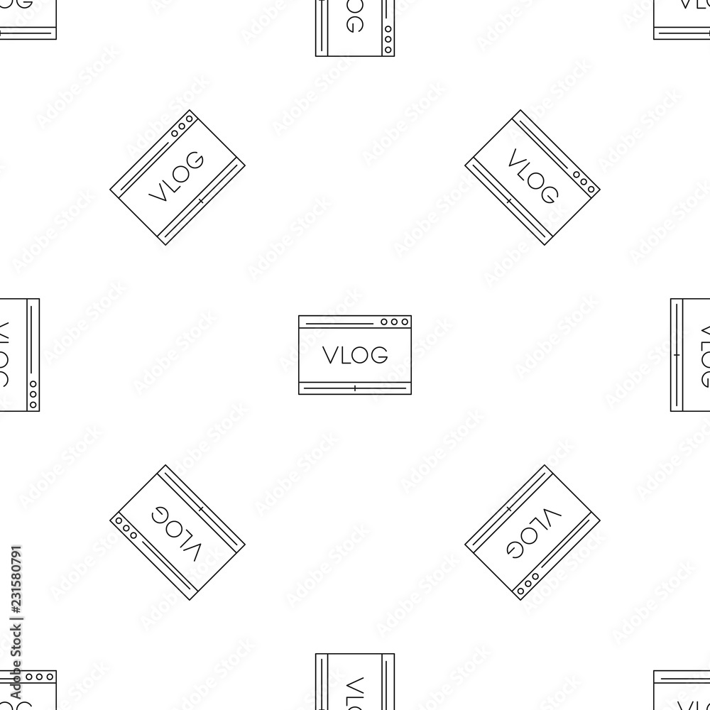 Poster vlog pattern seamless vector repeat geometric for any web design