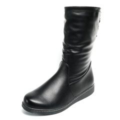 Women's demi-season shoes leather isolated on white background