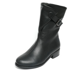 Women's demi-season shoes leather isolated on white background