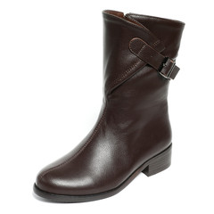 Women's demi-season shoes leather isolated on white background