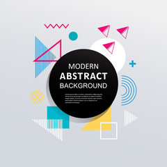 Abstract circle geometric pattern designs and backgrounds. Use for modern design, cover, template, decorated, brochure, flyer, Vector.