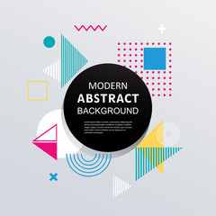 Abstract circle geometric pattern designs and backgrounds. Use for modern design, cover, template, decorated, brochure, flyer, Vector.