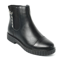 Women's demi-season shoes leather isolated on white background