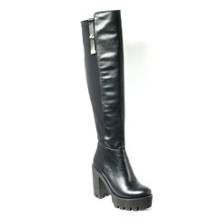 Women's demi-season shoes leather isolated on white background