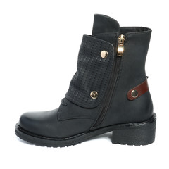 Women's demi-season shoes leather isolated on white background