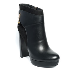 Women's demi-season shoes leather isolated on white background