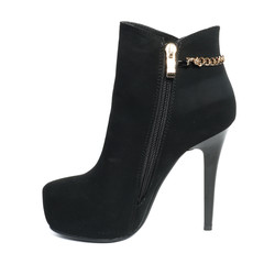 Women's demi-season shoes leather isolated on white background