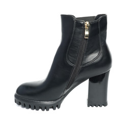 Women's demi-season shoes leather isolated on white background