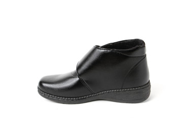 Women's demi-season shoes leather isolated on white background