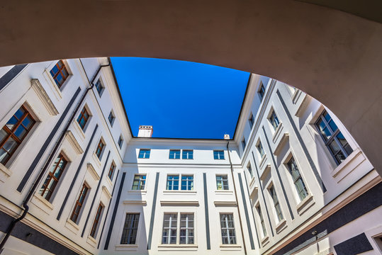 Ludbreg architecture monument view. / Scenic view at famous architectural details in Ludbreg shrine, Croatia Europe.