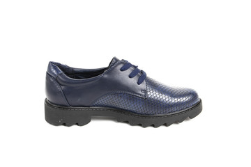 Women's demi-season shoes leather isolated on white background