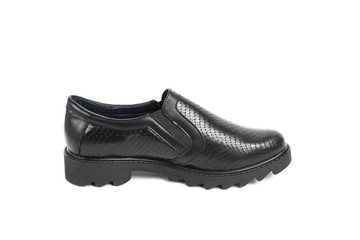 Women's demi-season shoes leather isolated on white background