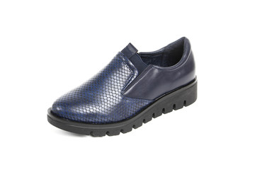 Women's demi-season shoes leather isolated on white background