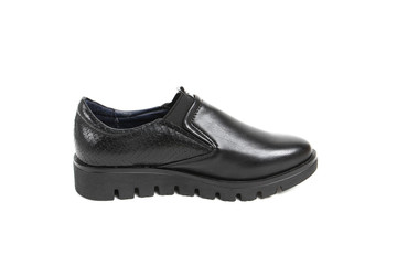 Women's demi-season shoes leather isolated on white background