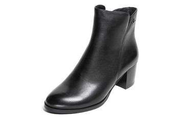 Women's demi-season shoes leather isolated on white background