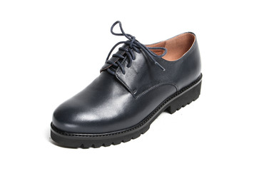 Women's demi-season shoes leather isolated on white background