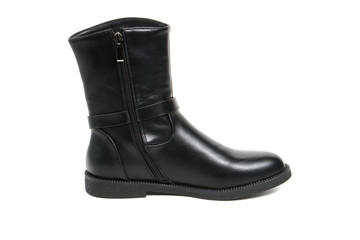 Women's demi-season shoes leather isolated on white background