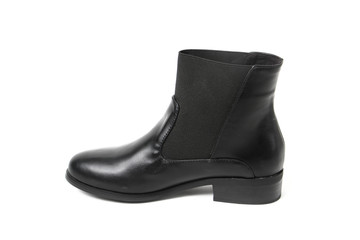 Women's demi-season shoes leather isolated on white background