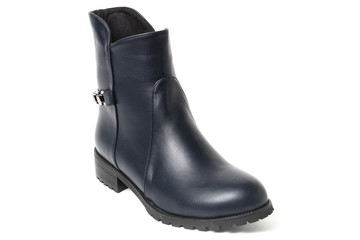 Women's demi-season shoes leather isolated on white background