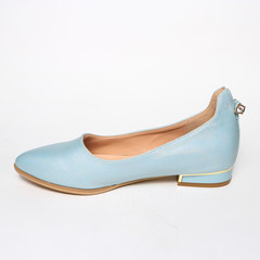 Women's shoes leather isolated on white background