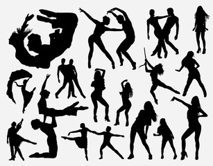 Extreme dance silhouette for symbol, logo, web icon, mascot, game elements, mascot, sign, sticker design, or any design you want. Easy to use.
