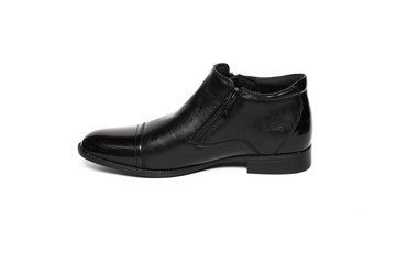 Office leathers man shoes isolated on white