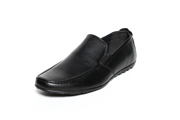 Office leathers man shoes isolated on white