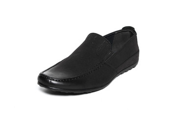 Office leathers man shoes isolated on white