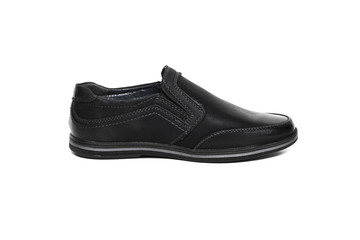 Office leathers man shoes isolated on white