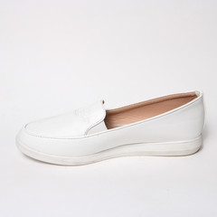 Women's shoes leather isolated on white background