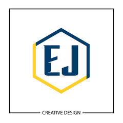 Fototapeta premium Initial Letter EJ Logo Template Design Vector Illustration